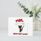 Mel "MOL: MEOW OUT LOUD" Postkarte (Stehend Vorderseite)