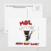 Mel "MOL: MEOW OUT LOUD" Postkarte (Vorne/Hinten)