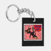 Mel NINJA CAT Acrylic Schlüsselanhänger (Vorderseite links)