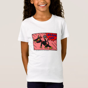 Mel NINJA CAT Girls Cap Sleeve T - Shirt