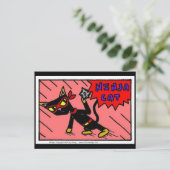 Mel "NINJA CAT" Postkarte (Stehend Vorderseite)
