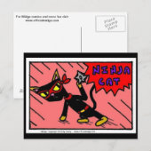 Mel "NINJA CAT" Postkarte (Vorne/Hinten)