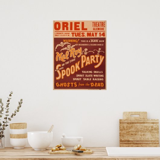 MEL ROY Magician Illusionist VAUDEVILLE Poster (Küche)