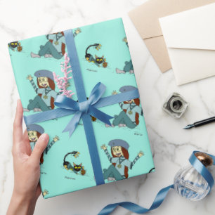 Mel the Cat and Maizy Hanukkah Wrapping Paper Geschenkpapier