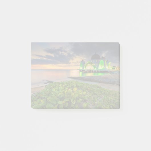 Melaka während Sonnenuntergangs | Masjid Selat Post-it Klebezettel (Vorderseite)