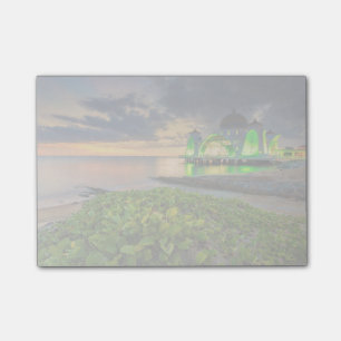 Melaka während Sonnenuntergangs Masjid Selat Post-it Klebezettel