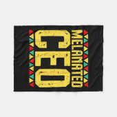 Melanated Ceo Entrepreneur African Black History M Fleecedecke (Vorderseite (Horizontal))