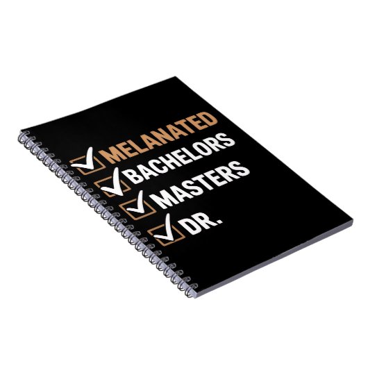 Melanated Doctorate Graduation PhD EDD Bachelor Notizblock (Rechte Seite)