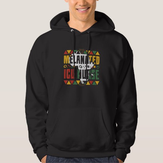 Melanated ICU Nurse Black History Month Intensive  Hoodie (Vorderseite)