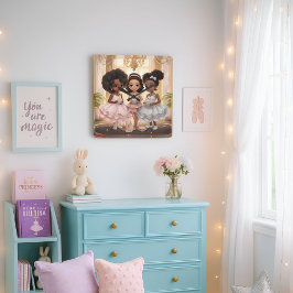 Melanated Magic Tee Party Wall Clock Quadratische Wanduhr