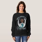 Melanated Mermaid Black African American Mermaid F Sweatshirt (Vorne ganz)