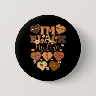 Melanated Motivierte Educated Black History Month Button
