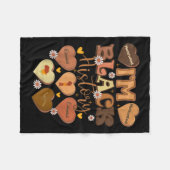 Melanated Motivierte Educated Black History Month Fleecedecke (Vorderseite (Horizontal))