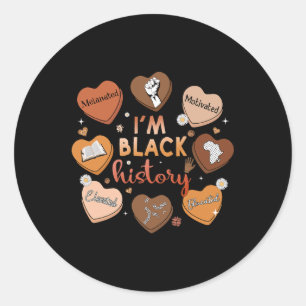 Melanated Motivierte Educated Black History Month Runder Aufkleber