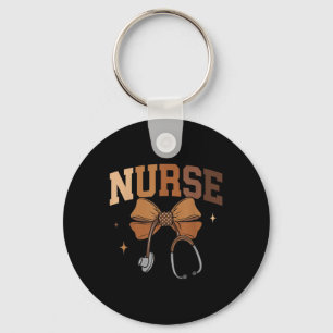 Melanated Nurse Black History Montag Coquette Bow  Schlüsselanhänger