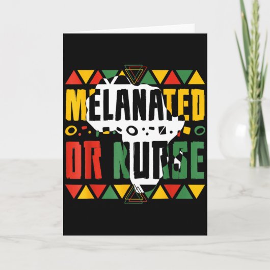 Melanated Oder Krankenschwester Black History Mont Karte (Vorderseite)