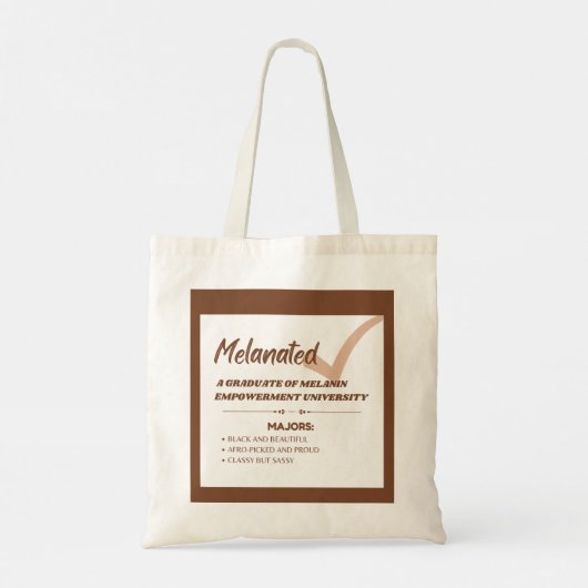"Melanated" Tragetasche (Rückseite)