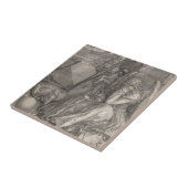 Melancholia I, gravierend durch Albrecht Durer Fliese (Seite)