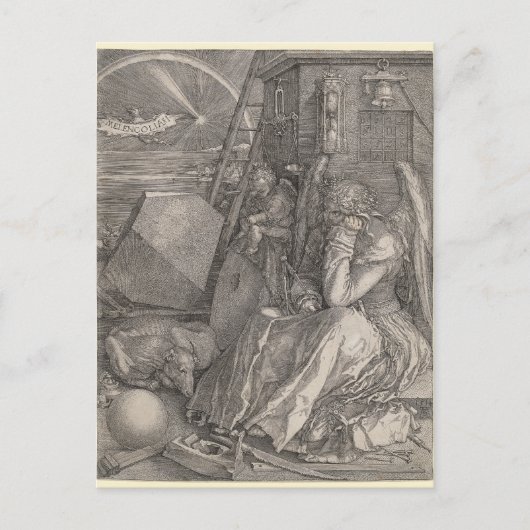 Melancholia I, Gravur von Albrecht Durer Postkarte (Vorderseite)