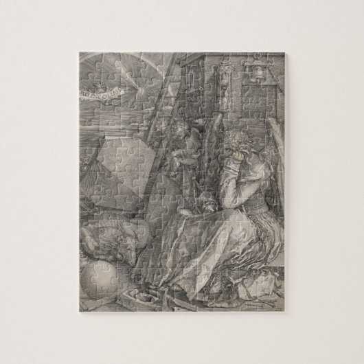 Melancholia I, Gravur von Albrecht Durer Puzzle (Vertikal)