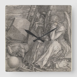 Melancholia I, Gravur von Albrecht Durer Quadratische Wanduhr
