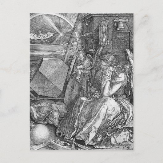 Melancholia von Albrecht Durer Postkarte (Vorderseite)