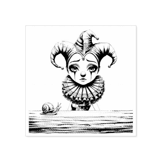 Melancholic Harlequin  Gummistempel (Prägung)