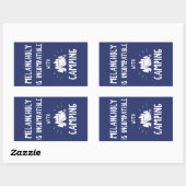 Melancholie ist mit Camping nicht kompatibel Rechteckiger Aufkleber (Blatt)