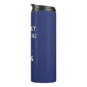 Melancholie ist mit Camping nicht kompatibel Thermosbecher (Nach rechts gedreht)