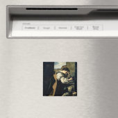 Melancholie (Öl auf Leinwand) Magnet (In Situ (Geschirrspüler))