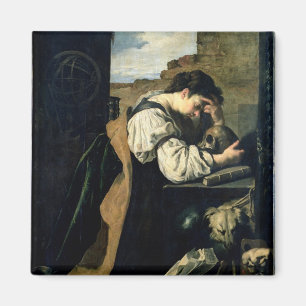 Melancholie (Öl auf Leinwand) Magnet