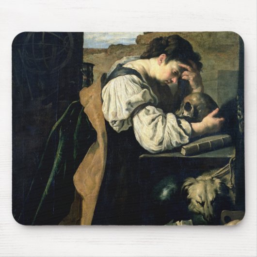 Melancholie (Öl auf Leinwand) Mousepad (Vorne)