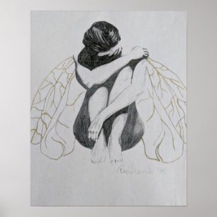 Melancholie, Traurigkeit, Krise, Fee, feenhafte Poster