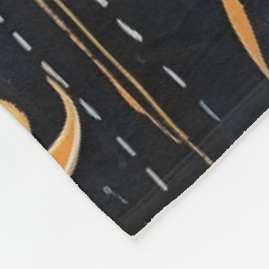 Melancholisch Boho Blue Yellow Cat Lover Fleecedecke (Ecke)