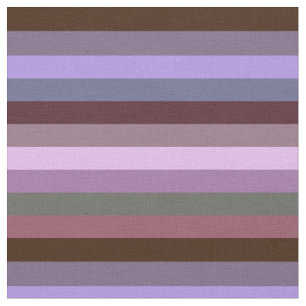 Melancholisch romantisches Mauve- und Braunstreife Stoff