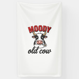 Melancholische alte Kuh Vintage lustiges Kuh-Shirt Banner