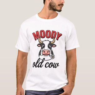 Melancholische alte Kuh Vintage lustiges Kuh-Shirt T-Shirt