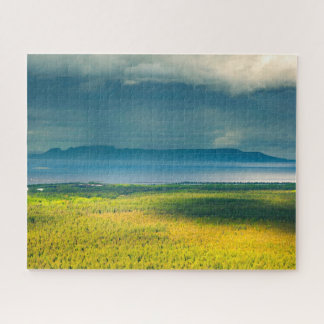 Melancholische Ansicht des Sleeping Giant am Lake Puzzle