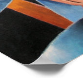 Melancholische Clown Geometrische Kunst Poster (Ecke)