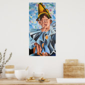 Melancholische Clown Geometrische Kunst Poster (Küche)