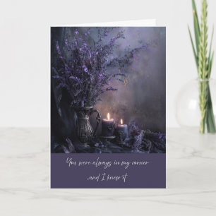 Melancholische, elegante Muttertags-Lavendel-Dunke Karte