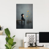 Melancholische Florale Fantasy-Wandkunstposter Poster (Heimbüro)