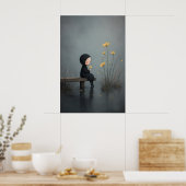 Melancholische Florale Fantasy-Wandkunstposter Poster (Küche)