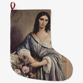 Melancholische Gedanken (von Francesco Hayez) Großer Weihnachtsstrumpf