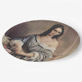 Melancholische Gedanken (von Francesco Hayez) Pappteller (Schrägansicht)