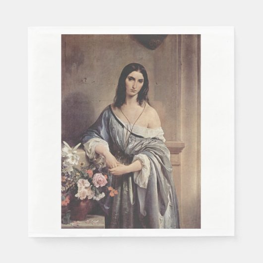Melancholische Gedanken (von Francesco Hayez) Serviette (Vorderseite)
