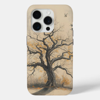 Melancholische Herbstbaum-Silhouette Vintage-Natur Case-Mate iPhone Hülle