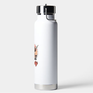 Melancholische Kuh Retro-Sonnenuntergang Vintage-G Trinkflasche