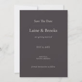 Melancholische Minimalistische Save the Date (Vorderseite)