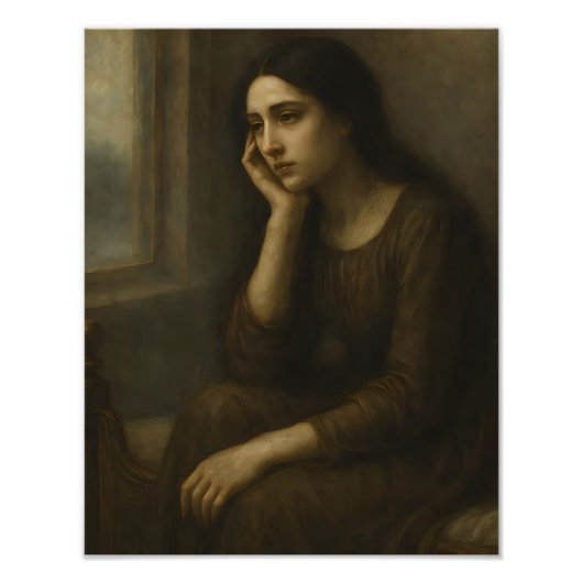 Melancholische Reflektion - Zeitloser klassischer Fotodruck (Vorne)